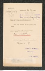 k.k. naturhistorisches Hofmuseum, Intendanzakten 1885-1896 (Hauer), Aktenzahl Z.419/1892, Seite 1
